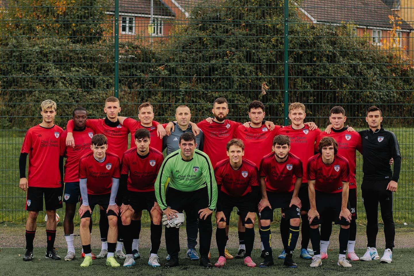 The FC Alpha senior team photo before a league match