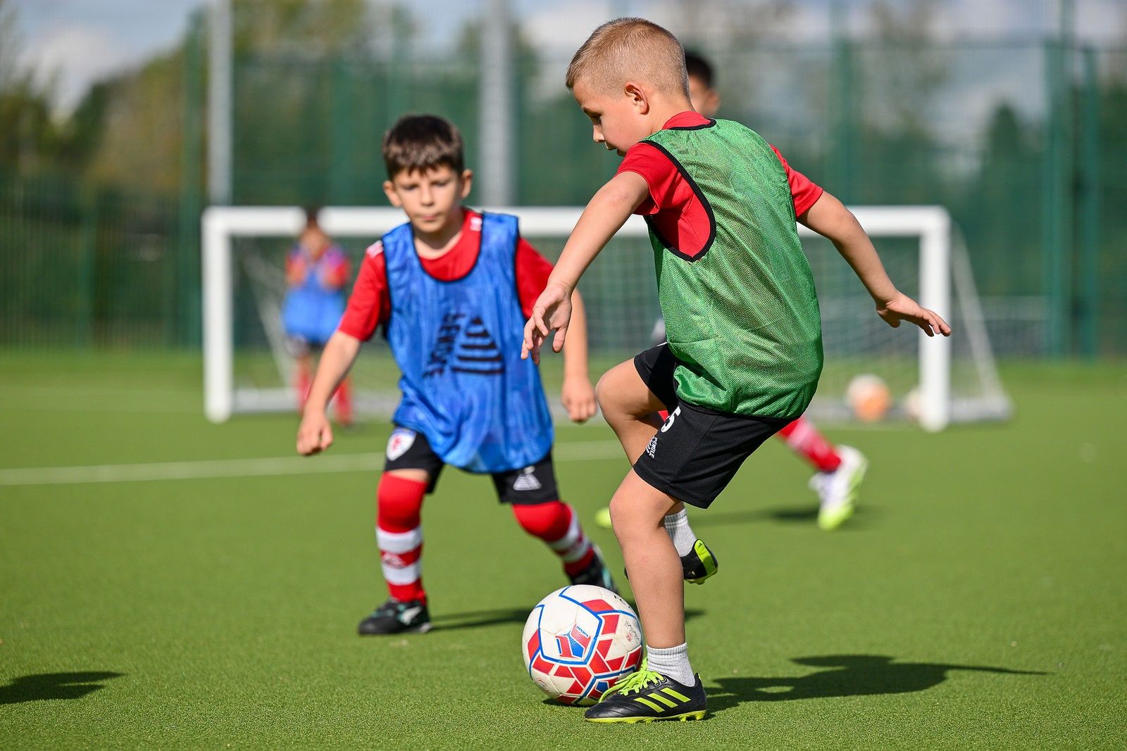 Under 8 players training on the 3G pitch at Basildon Sporting Village