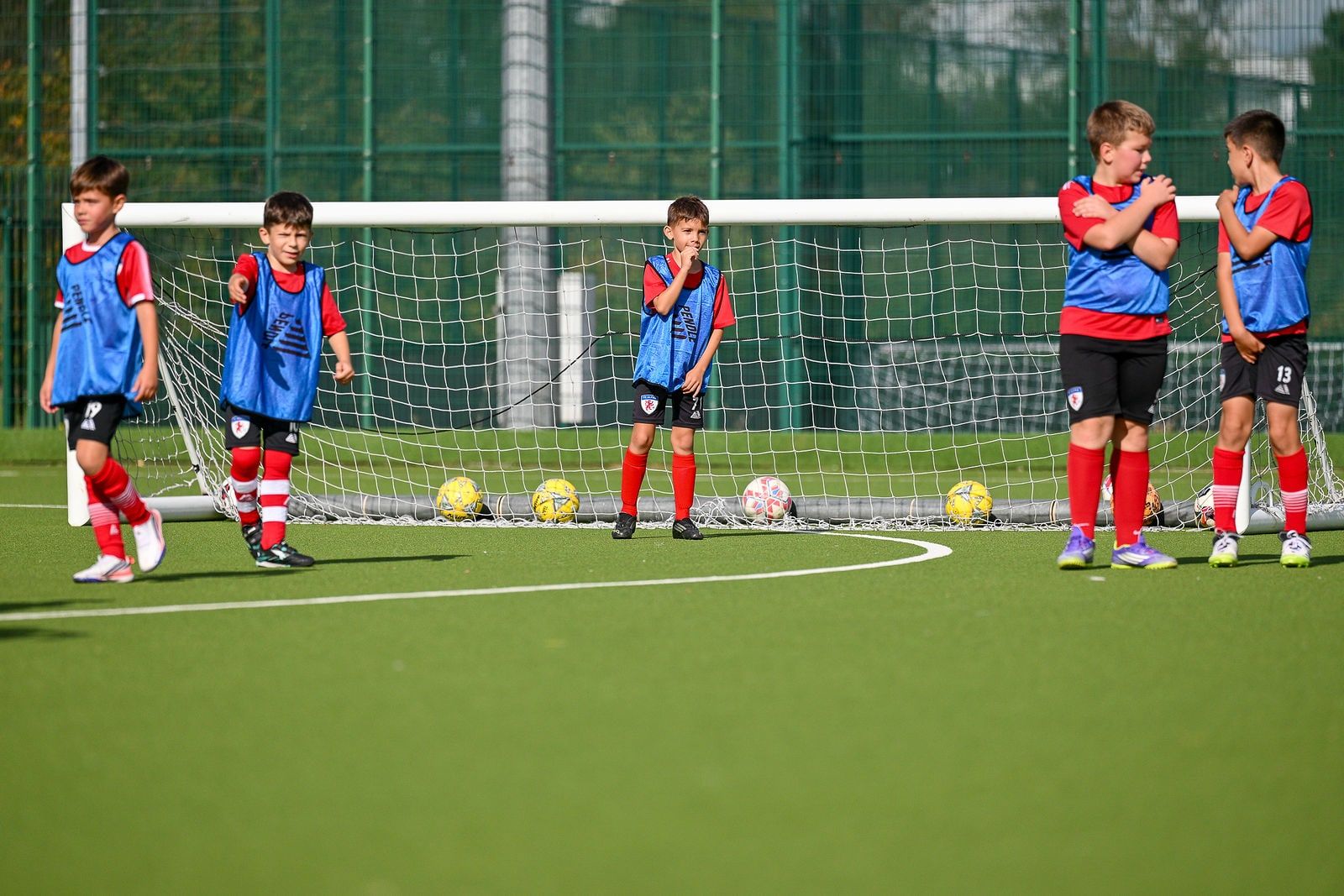 Under 8 players training on the 3G pitch at Basildon Sporting Village
