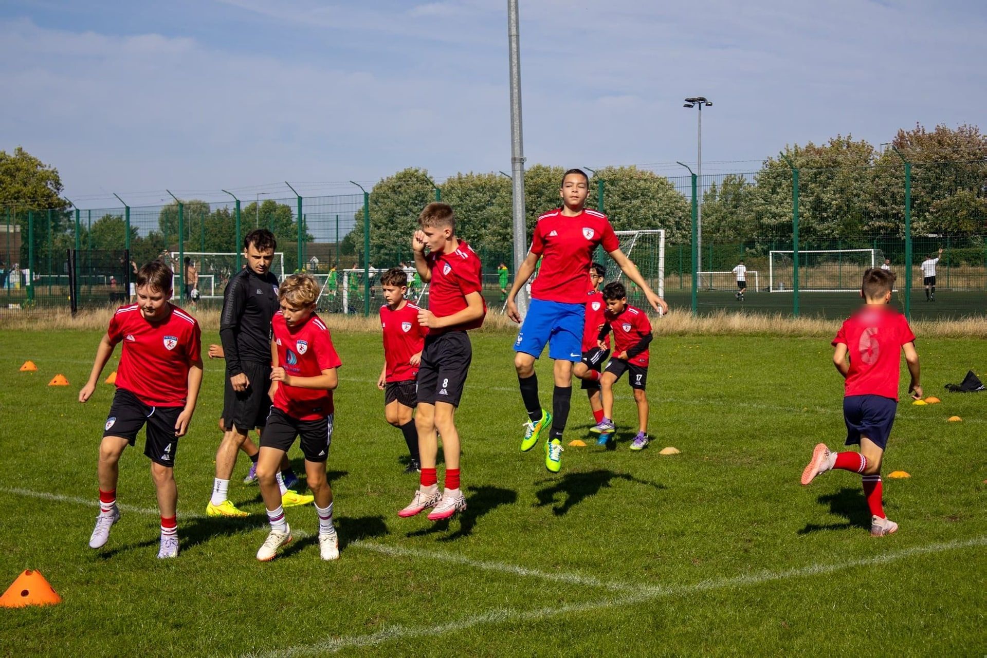 Under 12 players at FC Alpha Academy, Basildon