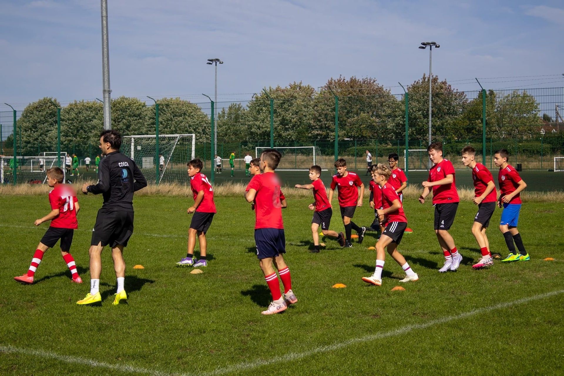 Under 12 players at FC Alpha Academy, Basildon