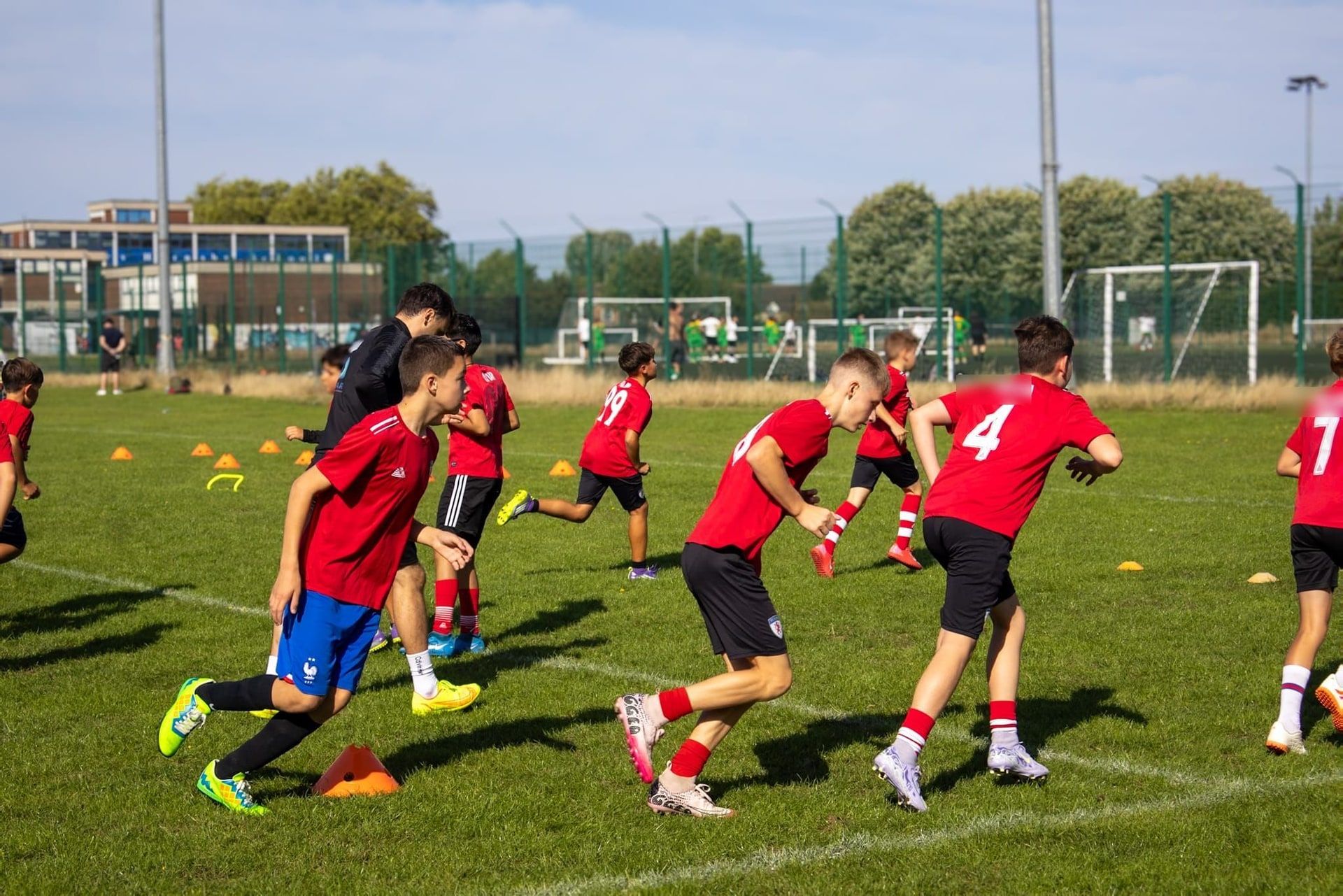 Under 12 players at FC Alpha Academy, Basildon